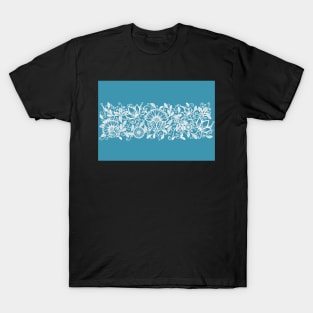 Scottish Thistle Pattern (Blue) T-Shirt